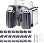 Verdenu 25 Pack Broom Holder Wall Mount, Mop and Broom Holder Wall Mount, Stainless Steel Command Mop Holder with Screws, Garden Tool Storage Organizer for Kitchen, Home, Bathroom, Garage, Grey by Verdenu