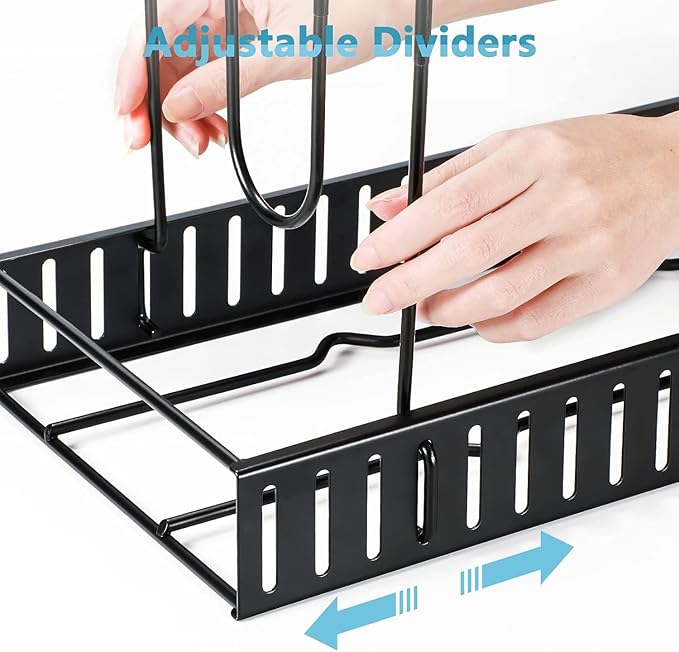 ORDORA Pots and Pans Organizer Under Cabinet 16.6" 8-Tier Adjustable 2-Pack - Image 8