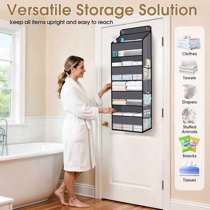 Over The Door Organizer Storage behind Door Hanging Organizer for Nursery - Image 7