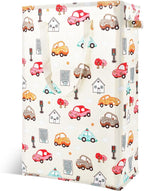 Odonata Slim Laundry Hamper Handles Collapsible Laundry Basket Thin Dirty Clothes Basket Narrow Laundry Bag Foldable Dirty Hamper 48L (Car) by Odonata