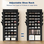 Mavivegue Shoe Rack with Cover, 10+1 Tier Tall Shoe Storage - Image 7