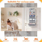 SpaceHacks 5-Tier Over the Door Organizer with Mesh Pockets, Dark Grey - Image 7