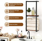 Towel Racks for Bathroom, 2 Tier Wall-Mounted Towel Rack, Home Decor Shelf, Space-Saving Organizer Rack for Household, Bathroom, and Bedroom - Image 5