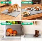 Under Sink Mat 31" X 22", Waterproof Silicone Cabinet Kitchen Liner, Gray - Image 9