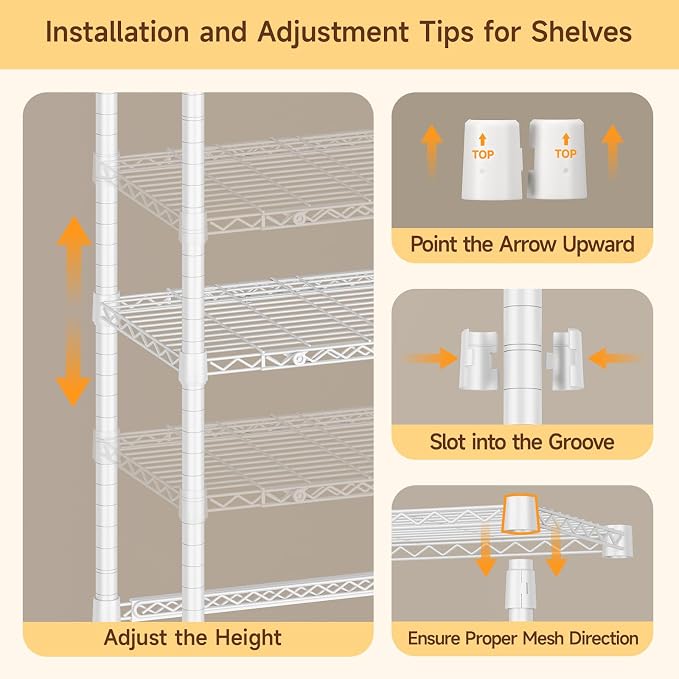 ONBRILL 3 Tiers Expandable Over Washer and Dryer Shelves, White - Image 7