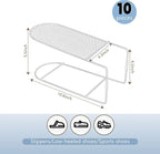 CiBiZi Shoe Slots Organizer 10Pack Metal Shoe Stackers for a Pair of Shoes Display Shelf Shoe Holder Storage Closet Organizers Space Saver Organizador de Zapatos White - Image 2