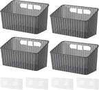 NiHome 4-Pack Cabinet Door Organizer, Adhesive RV Camper Wall Storage Caddy by NiHome