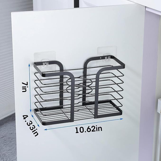 YIGII Hair Dryer Holder/Hair Tool Organizer Wall Mount - Metal Wire Bathroom Blow Dryer Holder Hair Styling Hot Tools Organizer for Flat Iron, Curling Wand, Straightener, Electric Shaver - Image 6