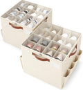 Varhomax Shoe Organizer Box for Closet, Fabric Storage Basket 2 Pack by Varhomax