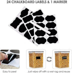 Vtopmart 2.5 L Flour Sugar Storage Containers, 4 PCS, Black - Image 6
