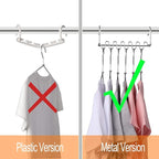 GEFTOL Metal Space Saving Hangers 12 Slots New Version Hanger Magic Cascading Hanger Closet Wardrobe Clothes Organizer(20 Pack) - Image 3