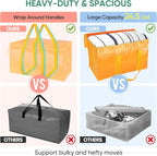 BALEINE 4-Pack Oversized Moving Bags with Reinforced Handles, Heavy-Duty Storage Tote for Clothes, Moving Supplies (Light Yellow, 4-Pack) - Image 4