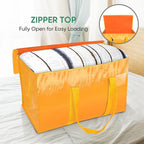 BALEINE 4-Pack Oversized Moving Bags with Reinforced Handles, Heavy-Duty Storage Tote for Clothes, Moving Supplies (Light Yellow, 4-Pack) - Image 6