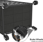 WOWLIVE Rolling Laundry Basket, Metal Wire Frame Laundry Hamper with Wheels - Image 7