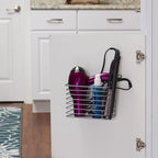 Household Essentials Door Mount Cabinet Organizer, Steel Wire Basket, Attractive Nickel Powder Coating, Great for Saving Space, Mounts to Solid Surface with Hardware Included - Image 5