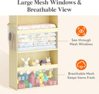 Lifewit 5 Tier Over the Door Organizer, Diaper Hanging Storage, Beige - Image 4