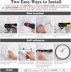 Black Broom Holder Wall Mount, 5 Racks 4 Hooks Mop and Broom Organizer - Image 4
