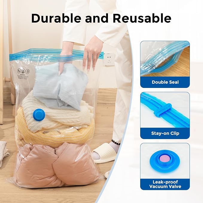 ETENWOLF 20 Combo Vacuum Storage Bags for Travel - Image 4
