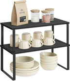 SONGMICS Cabinet Organizer Shelf, Set of 2 Spice Rack, Kitchen Storage - Image 8