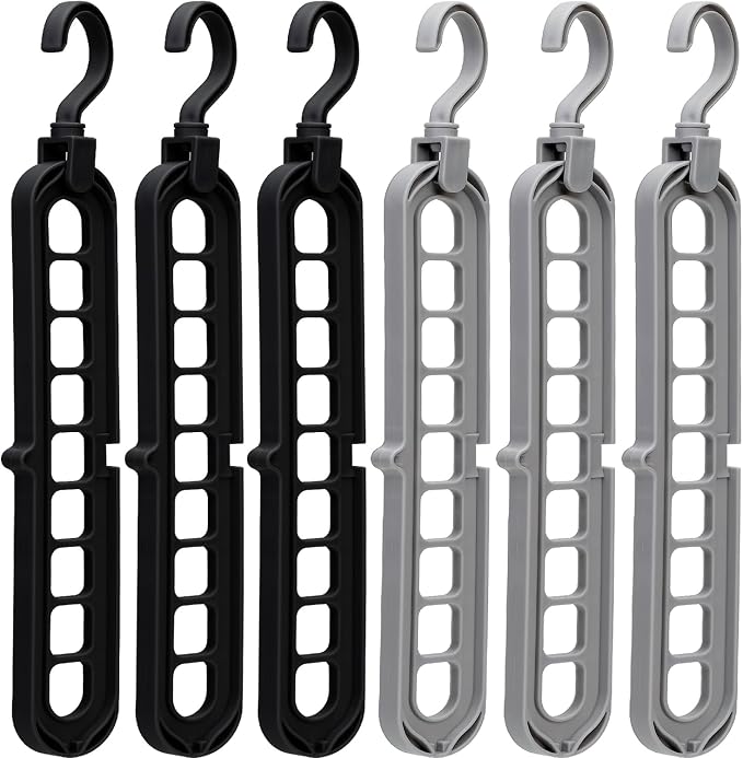 Closet Organizers and Storage,College Dorm Room Essentials, Multifunctional Organizer Magic Space Saving Hangers with 9 Holes Storage Organization for Wardrobe - Image 9
