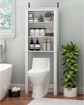 Furinno Indo White Over The Toilet Storage, Bathroom Storage Cabinet, Bathroom Shelf, Space Saving Over The Toilet Organizer, Plain White by Furinno-FitsYourSpaceFitsYourBudget