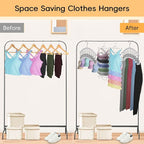 TomCare 4 Pack Space Saving Hangers, Tank Top and Leggings Organizers | 360° Swivel Design, 20 Clips for Leggings and Yoga Pants, Stainless Steel Hanging Closet Organizer - Image 4