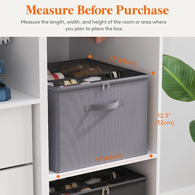 Lifewit Shoe Storage Organizer for Closet, Holder Box, 2 Pack, Gray - Image 4