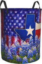 Texas Flower Laundry Basket Foldable Laundry Hamper With Handles Clothes Storage Bucket Organizer Laundry Bag For Bedroom Bathroom Laundry Storage 19.6 x 15.7 - Image 9
