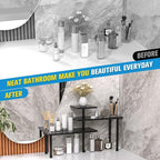 JayRex 3-Tier Bathroom Countertop Corner Shelf Organizer, Black - Image 8