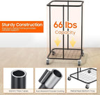 160L Laundry Hamper with Lid & Wheels, Rolling Laundry Basket with Bag - Image 6