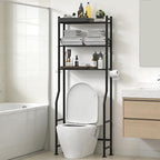 Livilord 3-Tier Over Toilet Storage, Anti-Tip, 64" H, Black by LivilordBrand