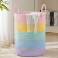 YOUDENOVA Cotton Rope Laundry Hamper Basket, 58L Blanket Basket for Nursery by YOUDENOVA