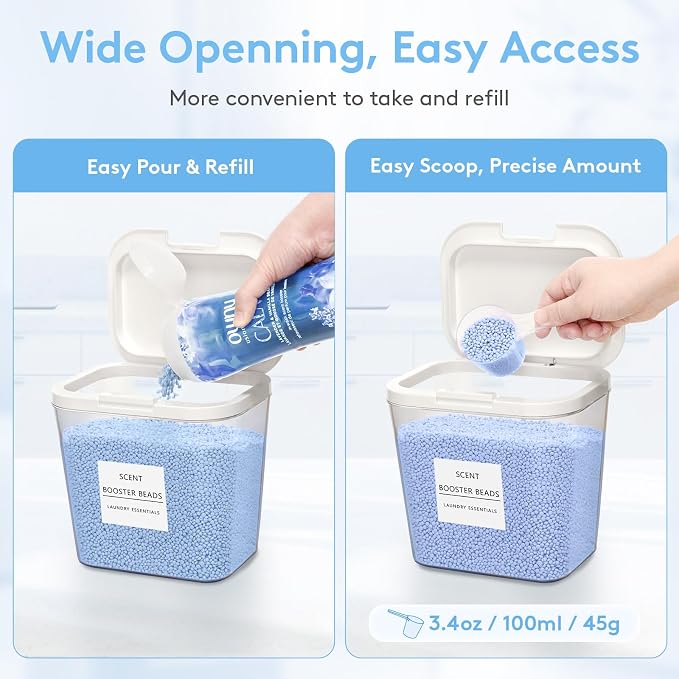 Lifewit Laundry Pods Container with Pop-up Lid, 0.72+0.5 gal, 4 Pcs - Image 3