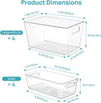 Vtopmart 8 Pack Clear Storage Bins with Lid Set for Pantry Organizer - Image 2