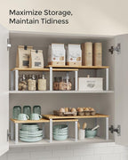 SONGMICS Cabinet Organizer Shelf, Set of 2 Spice Rack, Kitchen Storage - Image 5