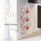 Durmmur 2 Pack Pot Lid Organizer, 6-Tier Lid Holder for Cabinet Door & Wall - Image 5