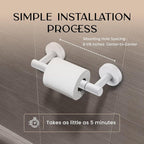 Day Moon™ - Toilet Paper Holder - Modern Roll Holder for Bathroom - 1 Pack - Wall Mount - Classic, White - Image 5