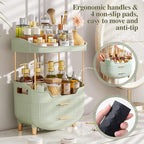 caktraie 4-Tier Makeup Organizer Bathroom Countertop Storage Green - Image 5
