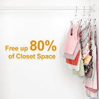 TOPIA HANGER 2 Pack Tank Top Hanger, 8 Layers Bra Hanger Space Saving, Sport Yoga Bras Holder, Closet Organizers and Storage for Camisoles Tank Tops Sports Yoga Bras Swimsuits, Silver CT79B - Image 3