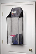 Store & Score Over The Door Hanging Kids Fun LED Baseball Light-Up Collapsible Mesh Laundry Hamper Basket, Toy Chest, Heavy Duty Metal Hooks Included. Patent Pending - Image 3