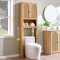 72" Over The Toilet Storage Cabinet, Wood Bathroom Storage Cabinet, Natural by IFGETEnrichYourLivingSpace