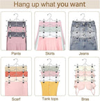 TOPIA HANGER 4 Tier Metal Skirt Hangers with Clips 80% Space Saving 3 Pack - Image 6