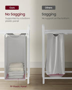 VASAGLE Laundry Hamper with Shelf, 3 Pull-Out Bags, 3 x 10.6 Gallons (40 L) - Image 5