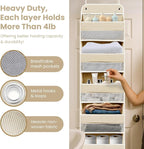 Over the Door Organizer with 10 Side Mesh Pockets,6 Shelf - Image 4