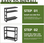 Galood Over The Toilet Storage Bathroom Shelves Wall Mounted Black Sets - Image 6
