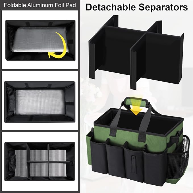Wearable Large Cleaning Caddy Bag for Housekeepers (Green) - Image 4