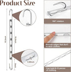 24 Pack Space Saving Hangers for Clothes Collapsible Metal Hangers Space Saving for Organization and Storage Hanger Organizer for Heavy Clothes Apartment College Dorm Room Essentials,Silver - Image 3