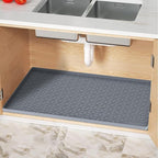 Under Sink Mat 10"x16" Under Sink Mats for Kitchen, Silicone Waterproof Under Sink Liner, Sink Cabinet Organizer Tray with Drain Hole by MIFADFAOtailoredtoyourhome