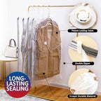 Hanging Vacuum Storage Bags, Space Saver Vacuum Seal Bag for Cloth, 6 Combo | Vacuum Seal Bags for Clothing, Hanging Garment Storage for Jackets, Suits, Dresses, Winter Clothes Storage Closet Organizer - Image 5