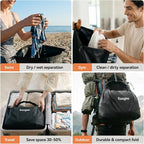 Travel Laundry Bag, Vacuum Compression Waterproof Dirty Clothes Bag - Image 6